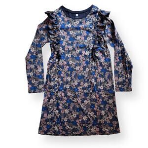 Tea Collection floral ruffle shoulder dress